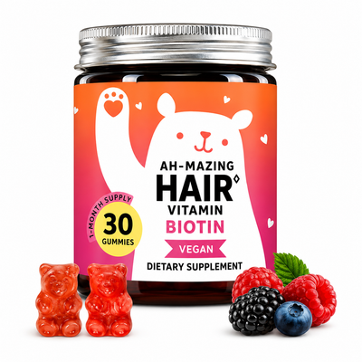 Biotin Gummies for Hair, Skin & Nails | 5000 mcg Biotin + Vitamins C & E + Zinc